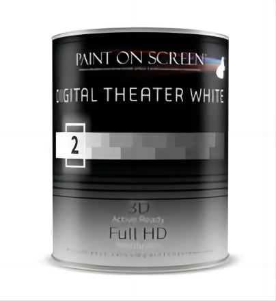 Projektionsbildschirmfarbe auf Wandrolle oder sprühes hellgrau Farbe Digital Theater Weiß